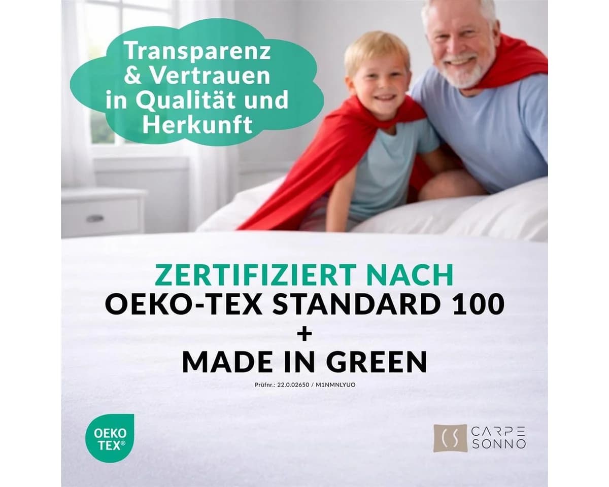 Carpe Sonno Matratzenschoner wasserdicht weiß OEKO-TEX - Bild 4