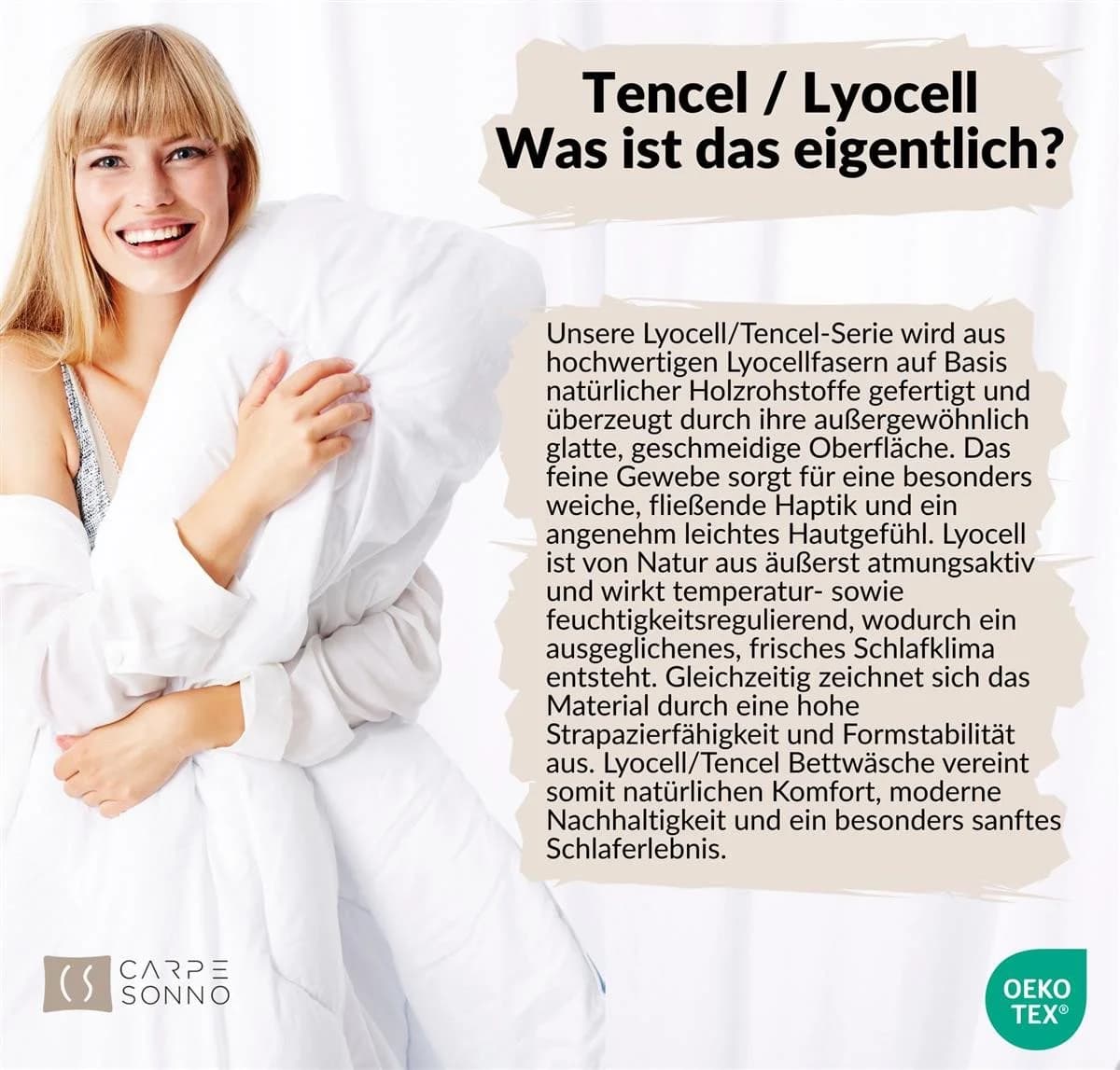 Carpe Sonno Bettwäsche TENCEL Lyocell 155x220 kühlend OEKO-TEX - Bild 4
