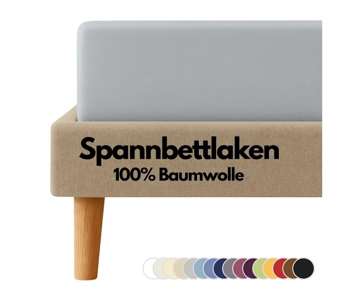 Carpe Sonno Spannbettlaken Jersey 100% Baumwolle Grau - Bild 2