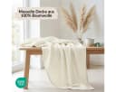 Carpe Sonno Musselin Wohndecke 150x200 cm 100% Baumwolle Creme Bild 1