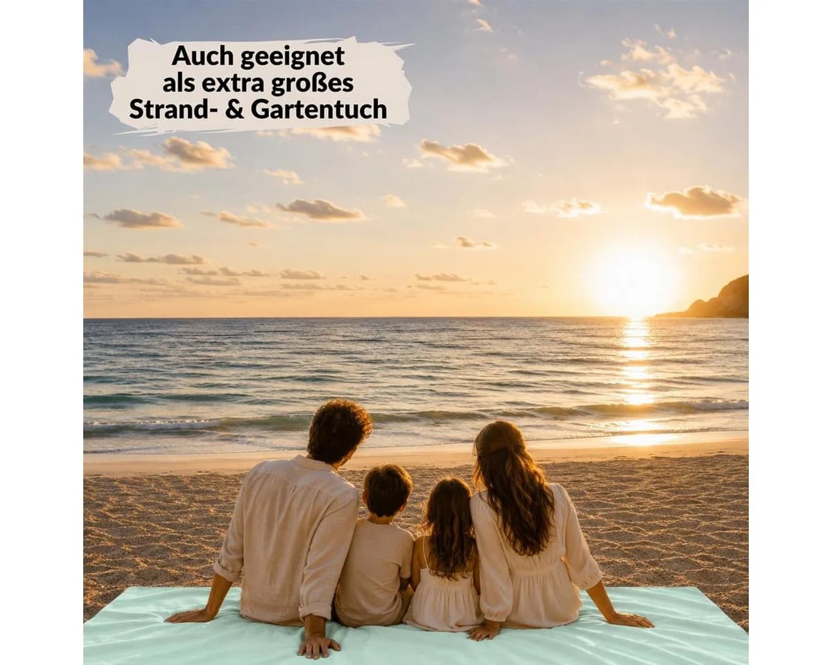 Carpe Sonno Betttuch 140x250 cm Türkis Baumwolle ohne Gummizug - Bild 4