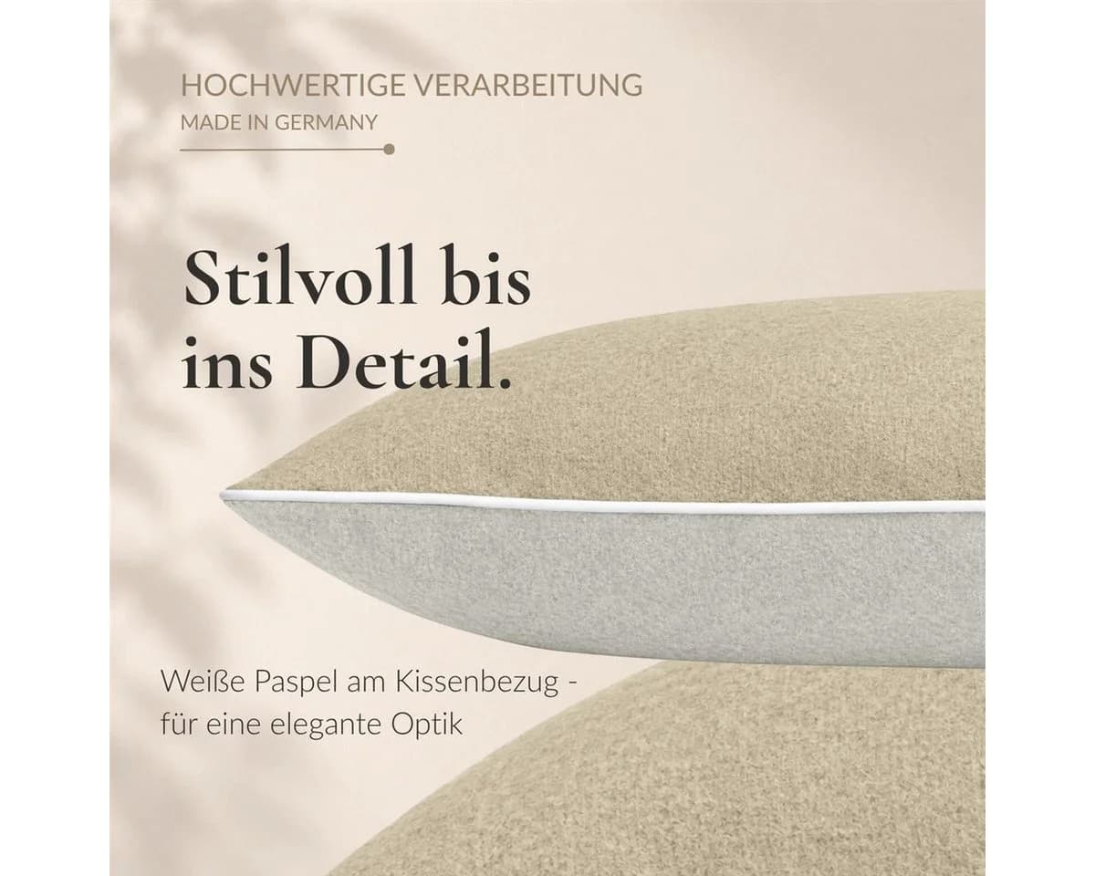 Carpe Sonno Wendebettwäsche Biber Melange Beige 155x220