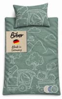 Carpe Sonno Kinderbettwäsche Biber 100% Baumwolle Grün Melange Bild 2