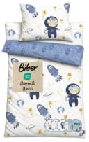 Carpe Sonno Kinderbettwäsche Biber Blau 100% Baumwolle Bild 2