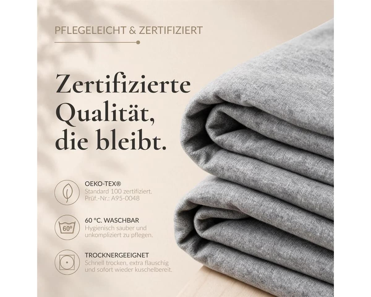 Carpe Sonno Spannbettlaken Biber Flanell Grau - Bild 4