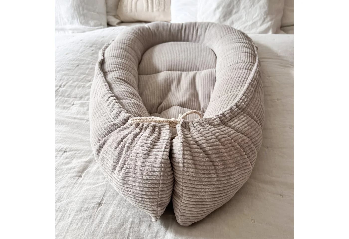 LittleANTunique Bettnestchen Cord beige weich gepolstert - Bild 2