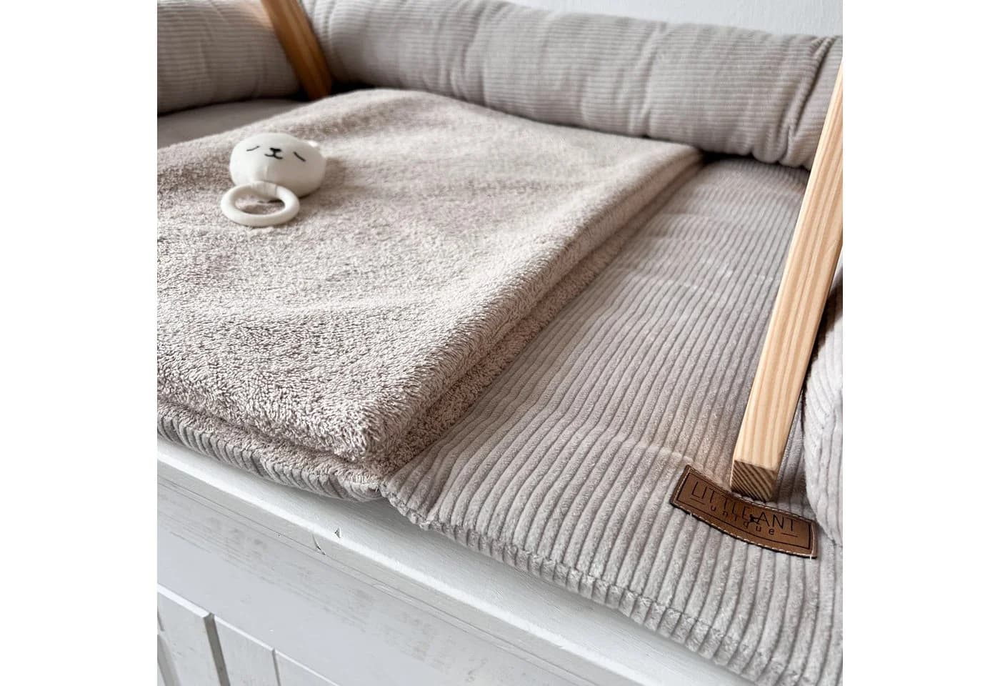 LittleANTunique Wickelauflage Cord Beige mit Vlieseinlage - Bild 5