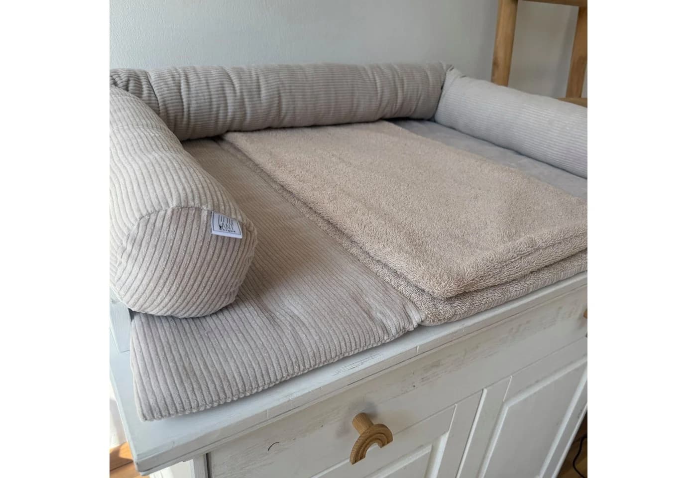 LittleANTunique Wickelauflage Cord Beige mit wasserdichter Zusatzschicht - Bild 3
