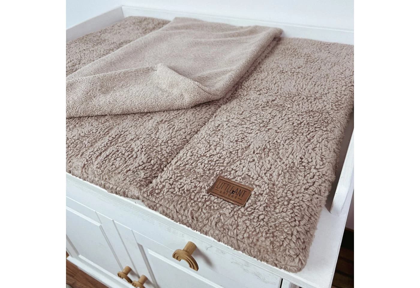 LittleANTunique Wickelauflage Teddy beige, Made in Hamburg