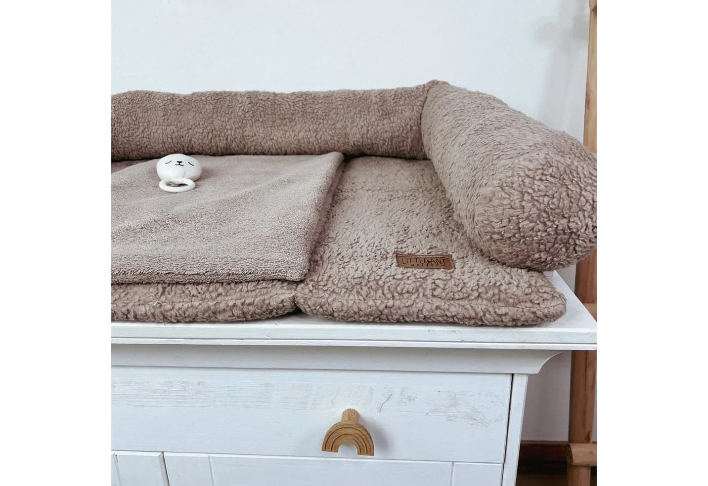 LittleANTunique Wickelauflage Teddy beige, Made in Hamburg - Bild 5