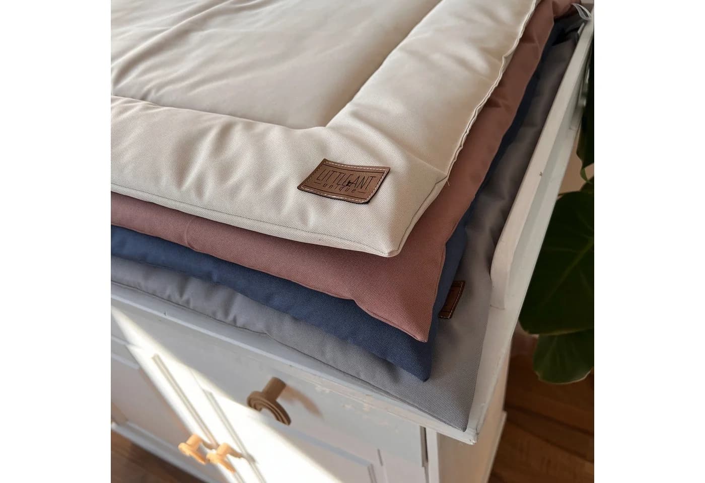 LittleANTunique Wickelauflage Beige Handgemacht Abwischbar - Bild 5