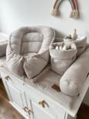 LittleANTunique Nestchenschlange Wickeltischumrandung Beige Kuschelig Bild 4