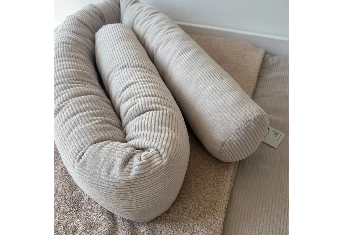 LittleANTunique Nestchenschlange Wickeltischumrandung Beige Kuschelig - Bild 5