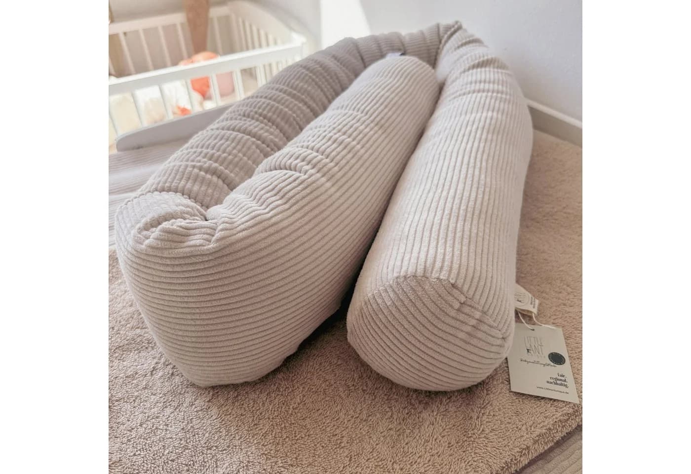 LittleANTunique Nestchenschlange Wickeltischumrandung Cord Beige - Bild 2