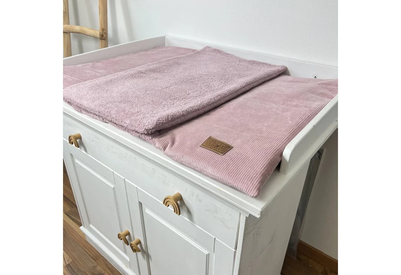 LittleANTunique Wickelauflage Wickeltischauflage Cord Rosa