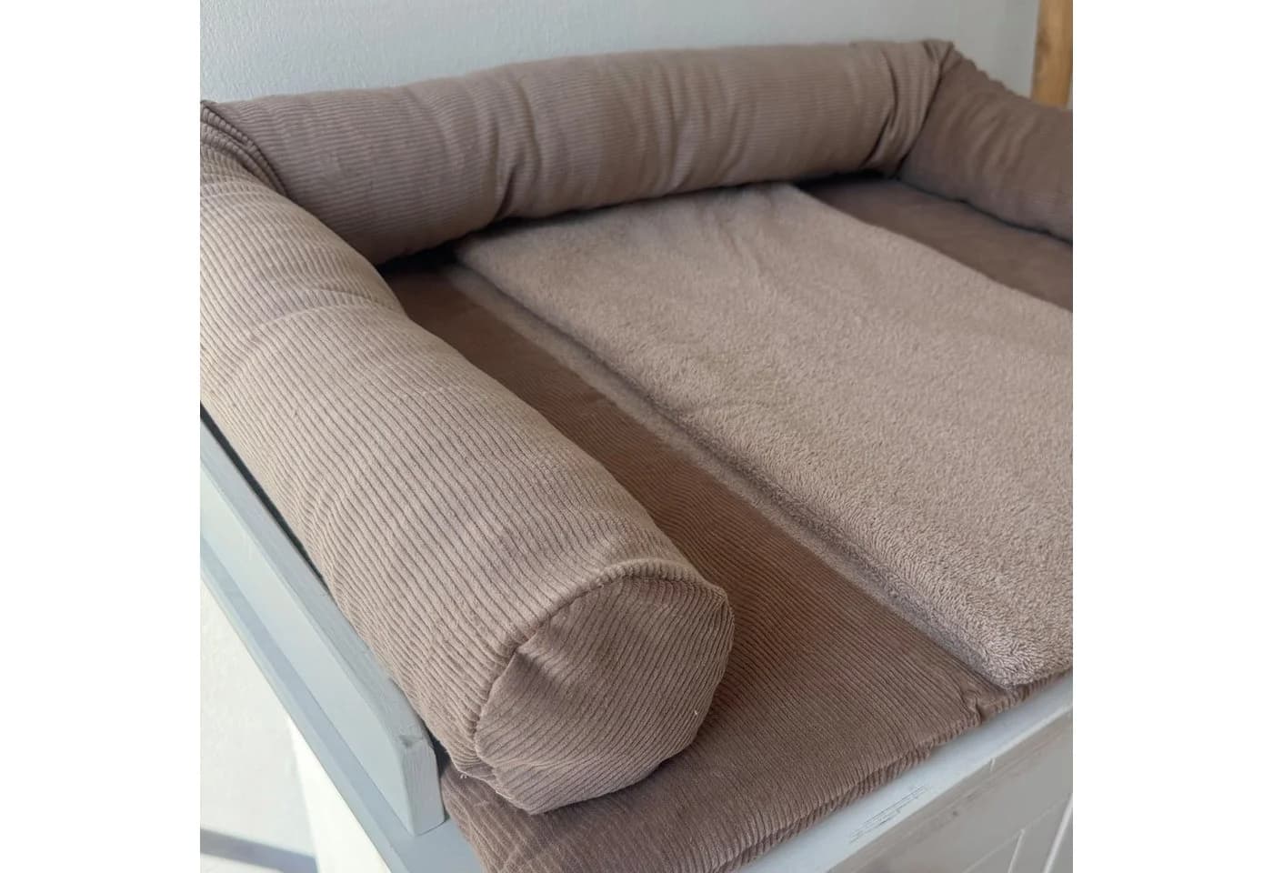 LittleANTunique Wickelauflage Cord Taupe Wickeltischauflage - Bild 5