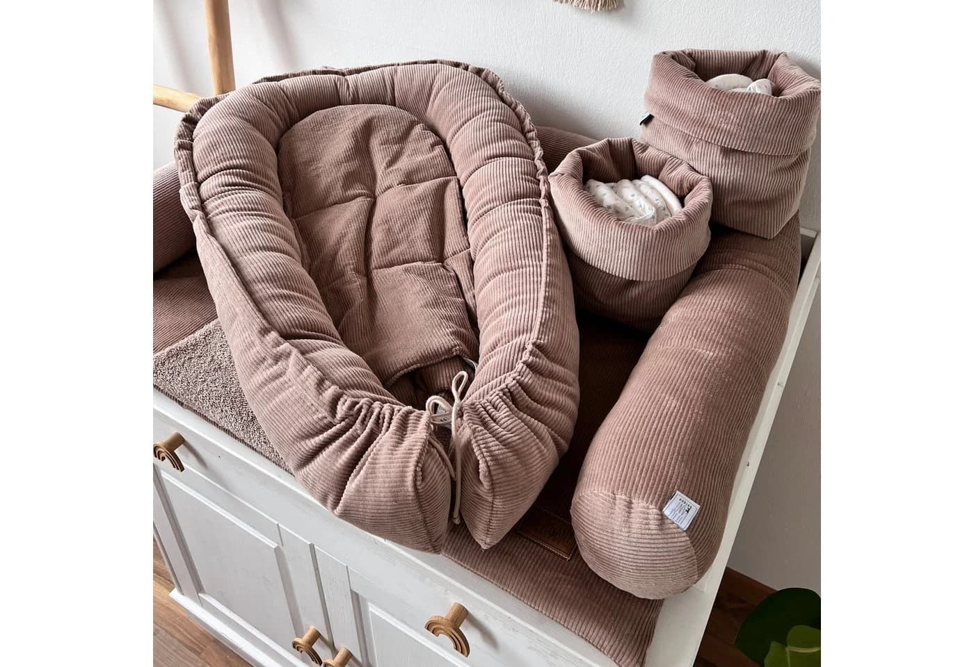 LittleANTunique Nestchenschlange Wickeltischumrandung Cord taupe - Bild 5