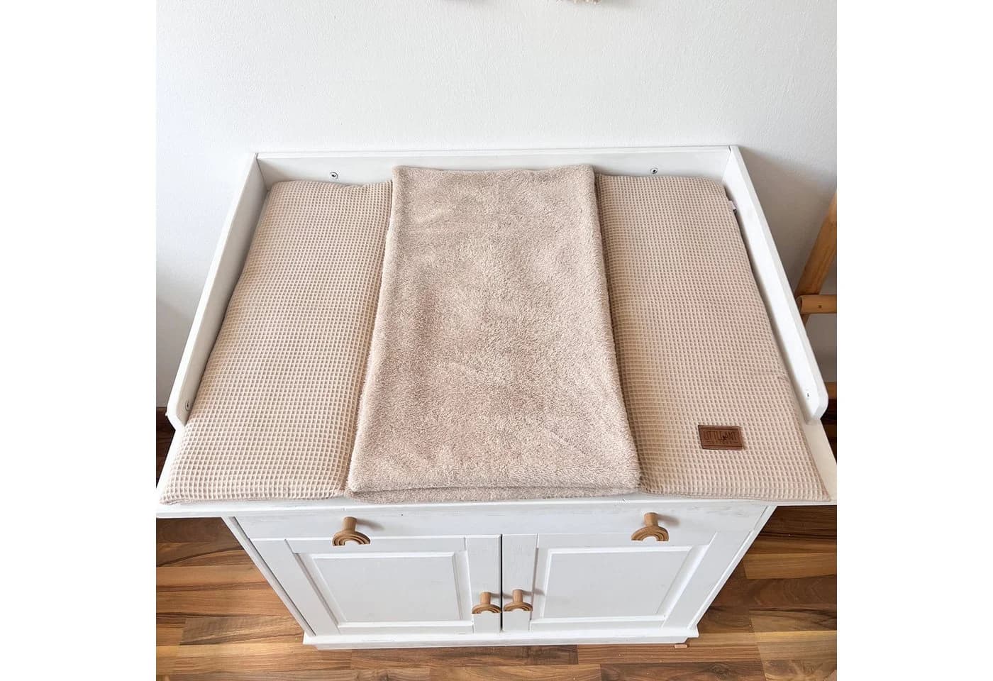 LittleANTunique Wickelauflage Waffelpique Beige