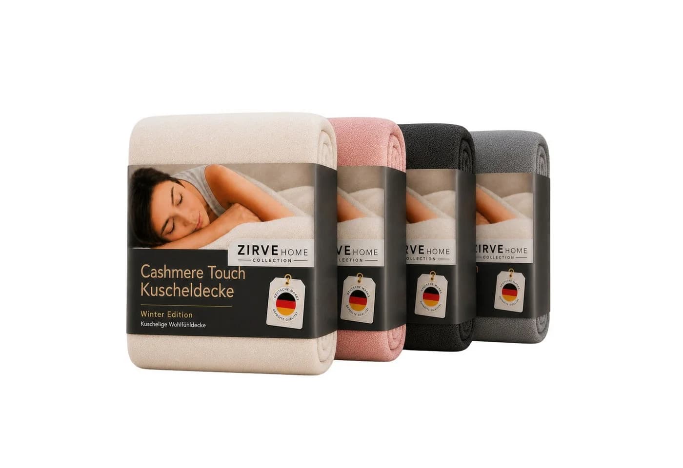 ZIRVEHOME Wohndecke Kuscheldecke Natur Polyester