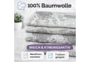 ZIRVEHOME Bettwäsche 2-tlg. Grau-Weiß Ornament 100% Baumwolle Bild 4