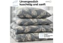 ZIRVEHOME Bettwäsche Set 135x200 cm Grau Blau Blattmuster Baumwolle Bild 3