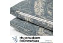 ZIRVEHOME Bettwäsche Set 135x200 cm Grau Blau Blattmuster Baumwolle Bild 5