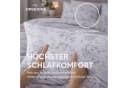 ZIRVEHOME Bettwäsche Set 3-teilig Baumwolle Grau Weiß Floral Bild 1