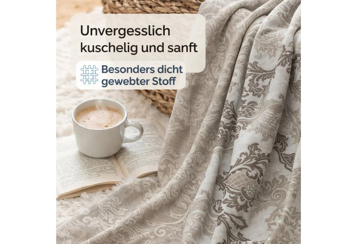ZIRVEHOME Bettwäsche Baumwolle Ornament Design Braun Beige Creme - Bild 4