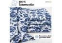 ZIRVEHOME Bettwäsche 3-teilig Baumwolle Renforcé Floral Braun/Weiß Bild 3