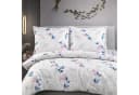 ZIRVEHOME Bettwäsche-Set 3-teilig Baumwolle Weiß Rosa Blau Floral Bild 2