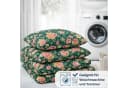 ZIRVEHOME Bettwäsche-Set Dunkelgrün Floral 3-teilig Baumwolle Bild 5