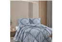 ZIRVEHOME Bettwäsche 2-teilig Ornament Design Blau Grau Baumwolle Bild 1