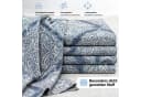 ZIRVEHOME Bettwäsche 2-teilig Ornament Design Blau Grau Baumwolle Bild 4