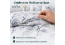 ZIRVEHOME Bettwäsche Set 3-teilig Blumenmuster Grau Weiß Gelb Baumwolle Bild 5