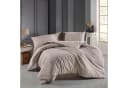 ZIRVEHOME Bettwäsche 2-teilig Beige Baumwolle Bambusblätter Design Bild 1