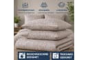 ZIRVEHOME Bettwäsche 2-teilig Beige Baumwolle Bambusblätter Design Bild 3