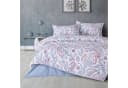 ZIRVEHOME Bettwäsche 3-teilig Paisley Blau Rosa Baumwolle Polyester Bild 1