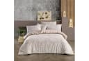 ZIRVEHOME Bettwäsche Set Beige Creme 3-teilig mit Reißverschluss Bild 1