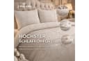 ZIRVEHOME Bettwäsche Set Beige Creme 3-teilig mit Reißverschluss Bild 5
