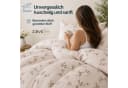 ZIRVEHOME Bettwäsche 3-teilig Beige Schwarz Weiß Blumenmuster Renforce Bild 3