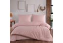 ZIRVEHOME Bettwäsche Rosa Damast Streifen 3-teilig Baumwolle Bild 1