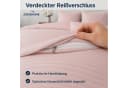 ZIRVEHOME Bettwäsche Rosa Damast Streifen 3-teilig Baumwolle Bild 5