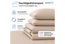 ZIRVEHOME Bettwäsche Set Beige Damast Streifen 135x200 cm Bild 3