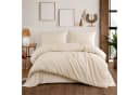 ZIRVEHOME Bettwäsche Set Creme Damast Streifen 135x200 cm Bild 1