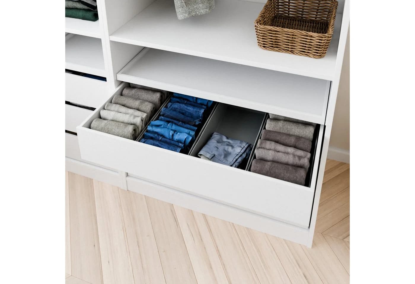 Clutter Cover Organizer für PAX Schrank 4er-Set Grau - Bild 5