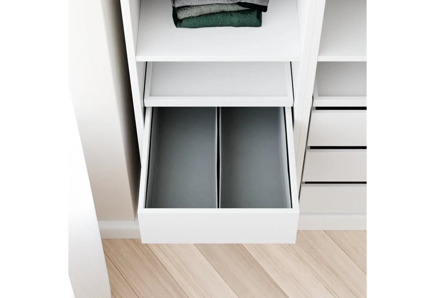 Clutter Cover Organizer für PAX Schrank Grau 4er-Set Trennboxen - Bild 3