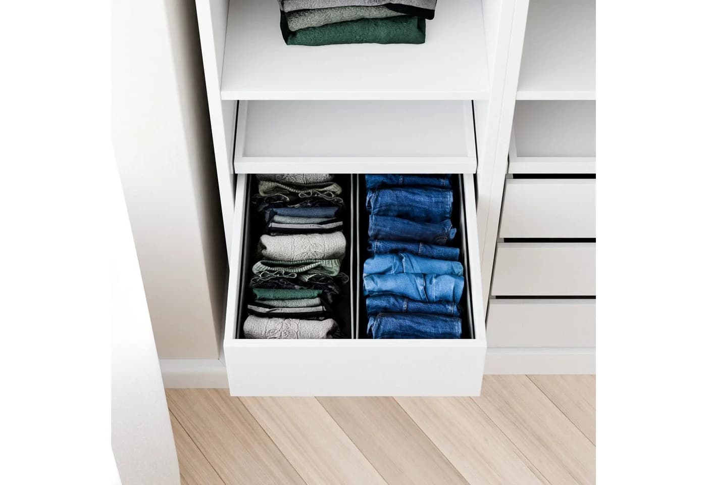 Clutter Cover Organizer für PAX Schrank Grau 4er-Set Trennboxen - Bild 5