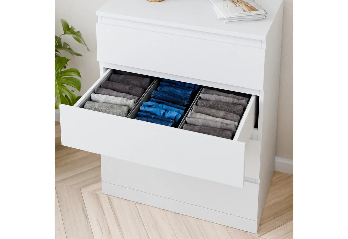 Clutter Cover Organizer für Malm Kommode 3er-Set Schubladenboxen - Bild 5