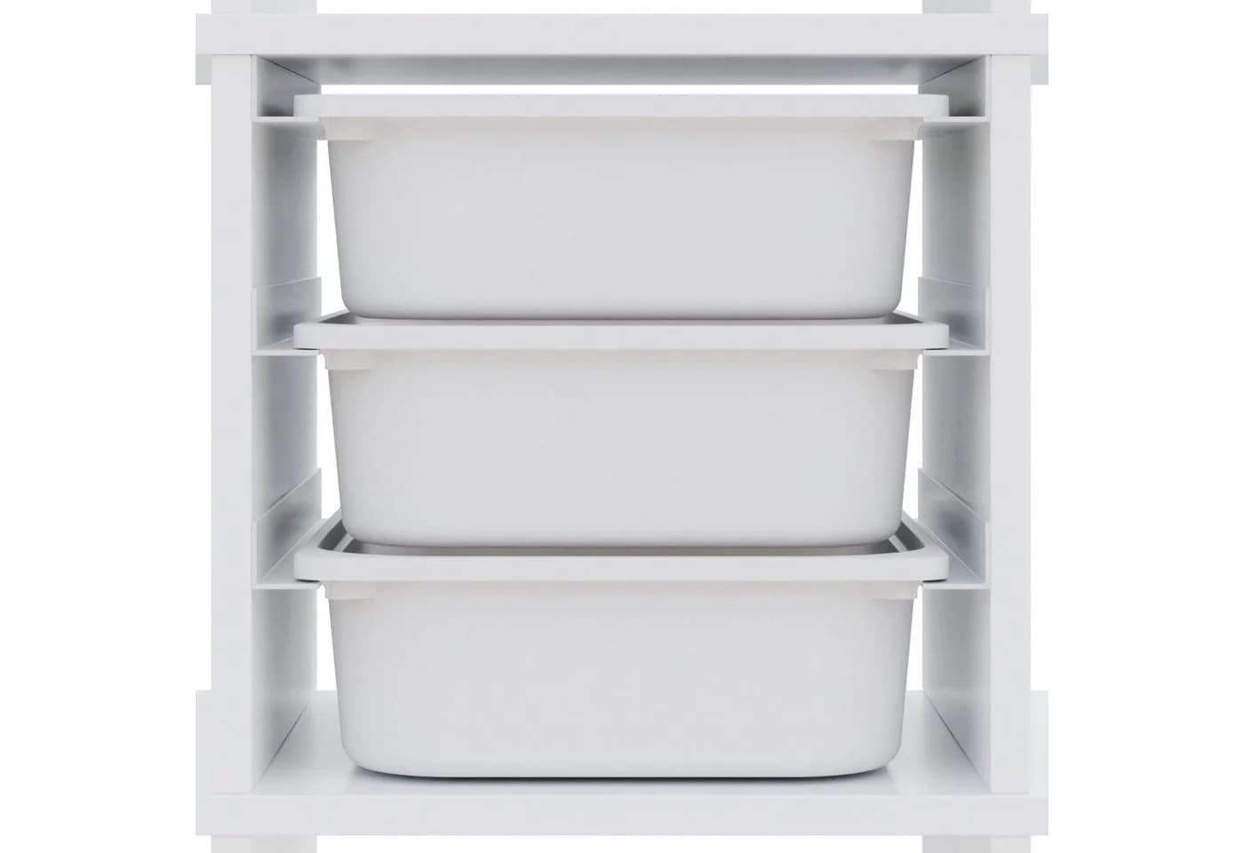 Clutter Cover Regaleinsatz Kallax für 3 Trofast Boxen Grün oder Weiß - Bild 2