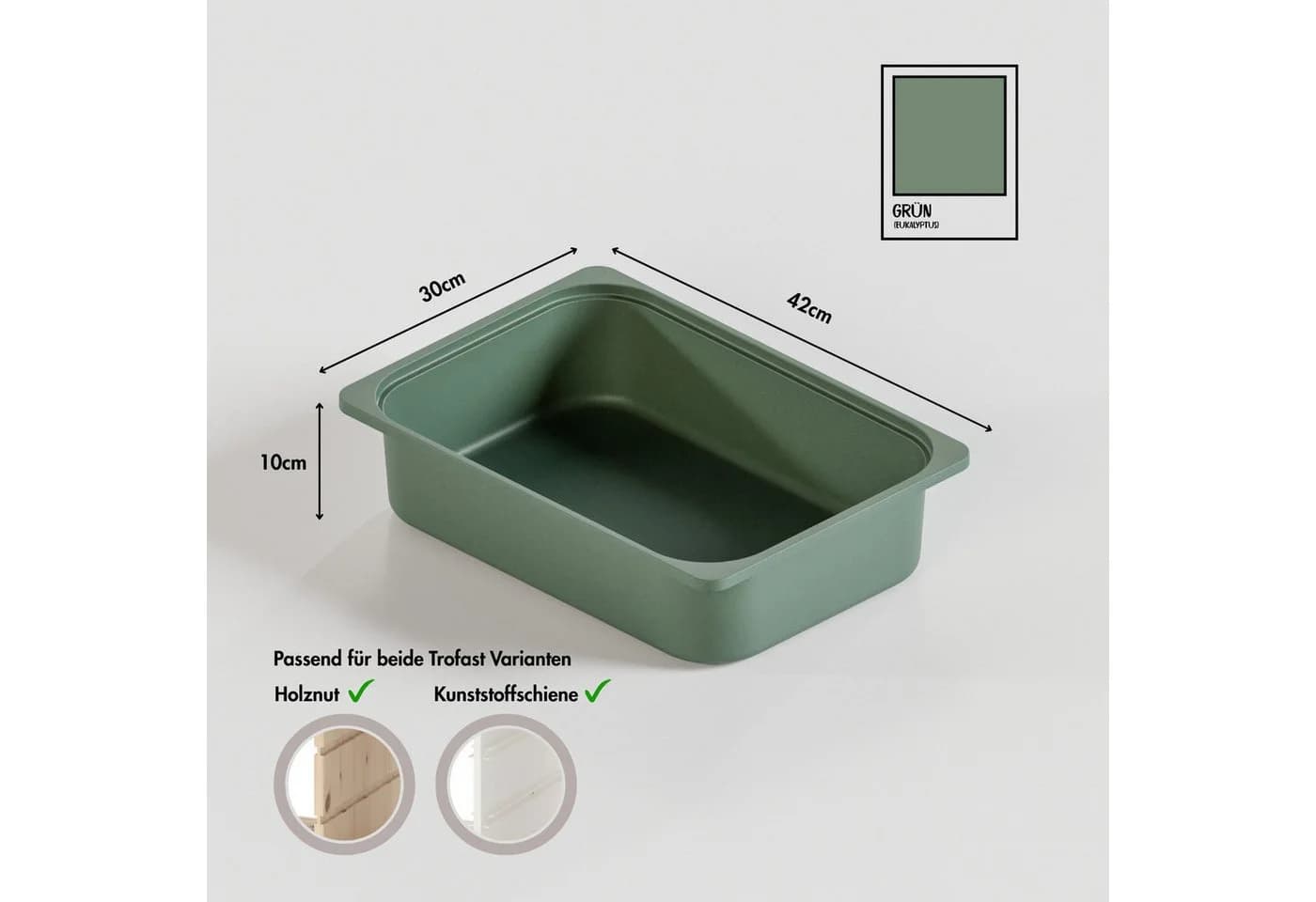 Clutter Cover Aufbewahrungsbox TRÖVI Kunststoff Weiß Beige Rosa Eukalyptus